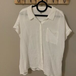 White Button Linen XL